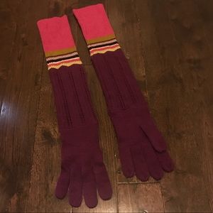 Missoni for Target long gloves NWOT pink/purple